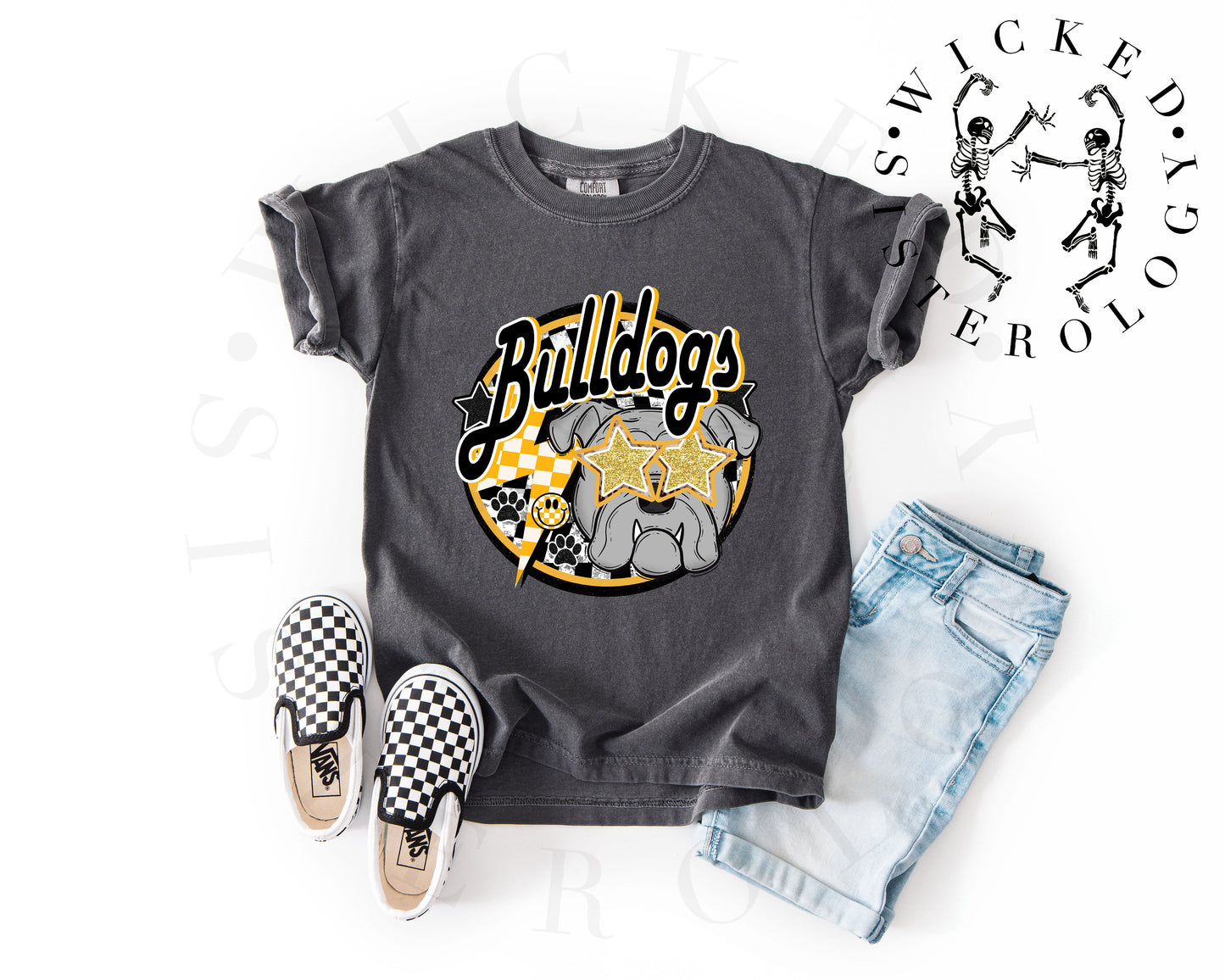 Bulldogs Glitter Star Eyes