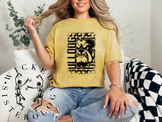 Bulldog Distressed Face